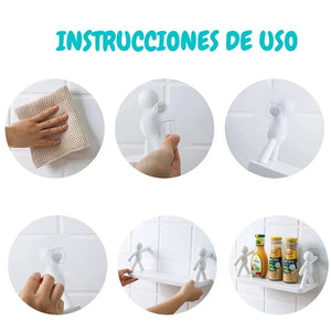 Repisa Organizador Humanoide de Baño (JUEGO DE DOS UNIDADES)