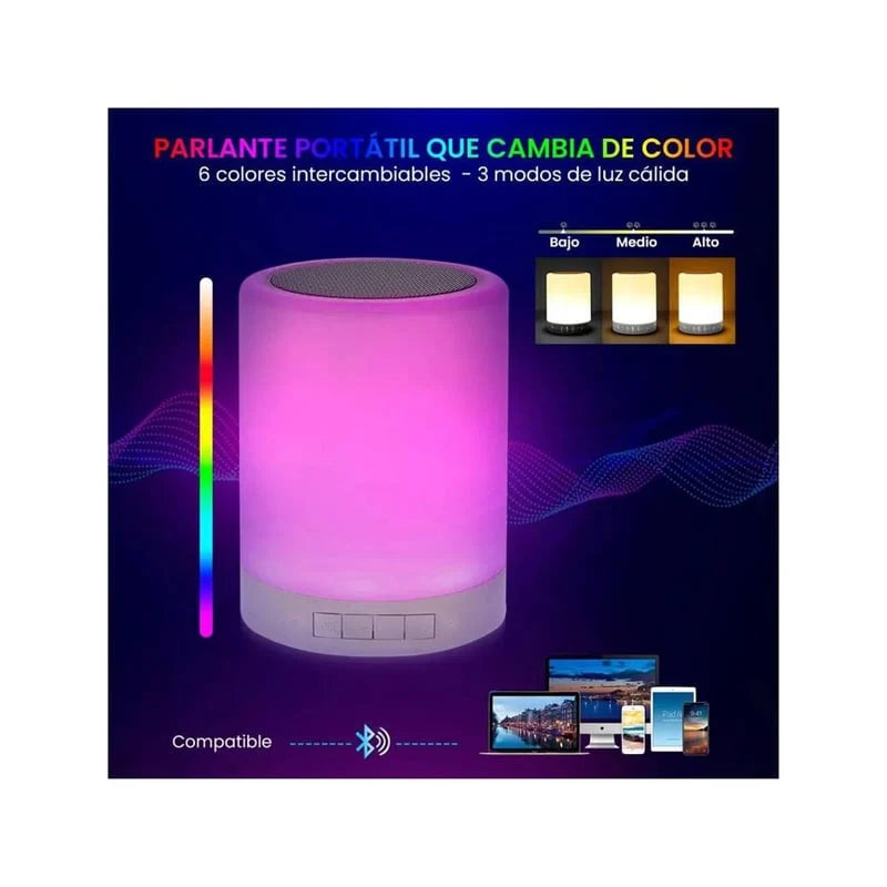 LÁMPARA PARLANTE TOUCH LED